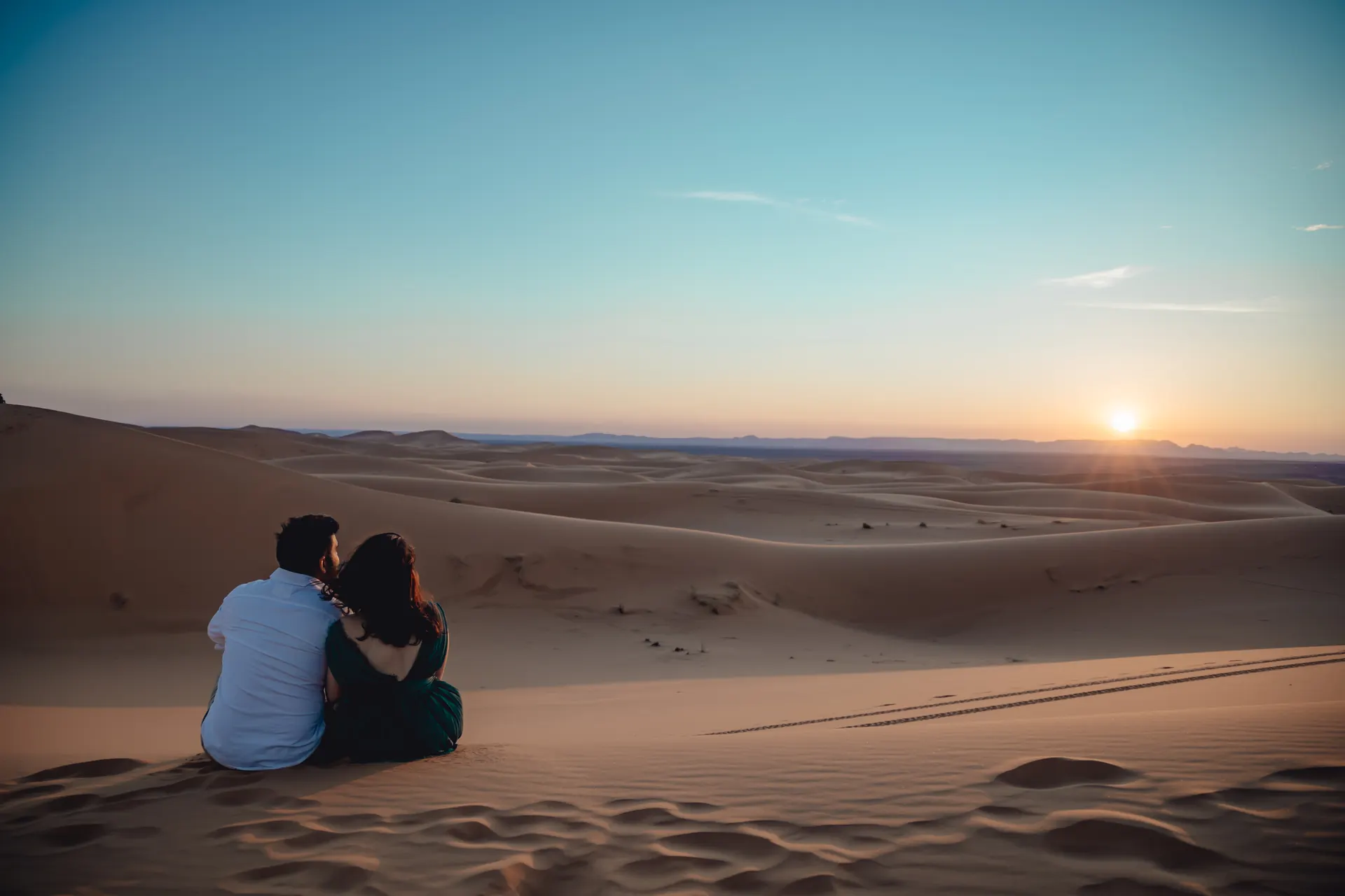 Atardecer en las dunas del Sáhara