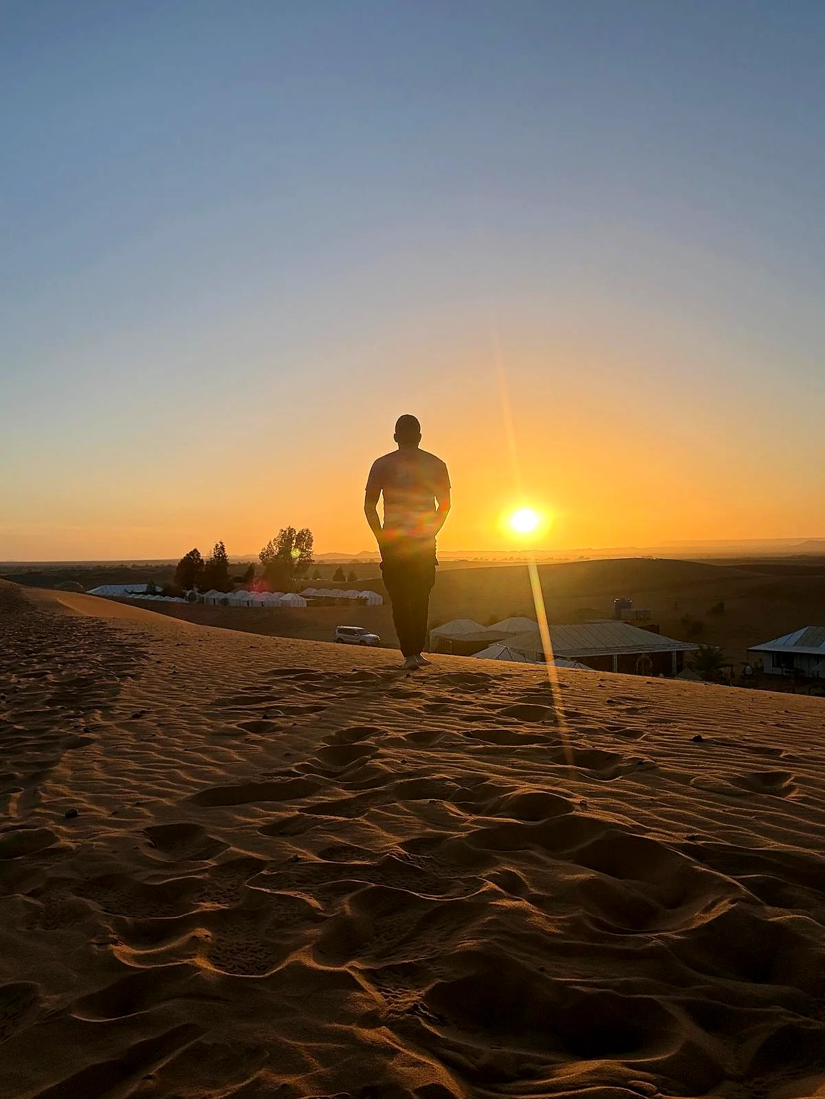 Atardecer en las dunas de Merzouga